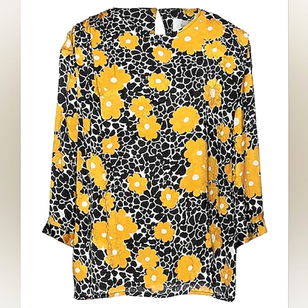 ba&sh Black and Yellow Floral Blouse XS - Picture 4 of 4